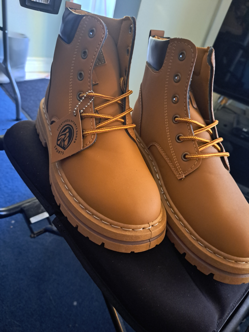 Men's Tan Work Style Boots - photo 2