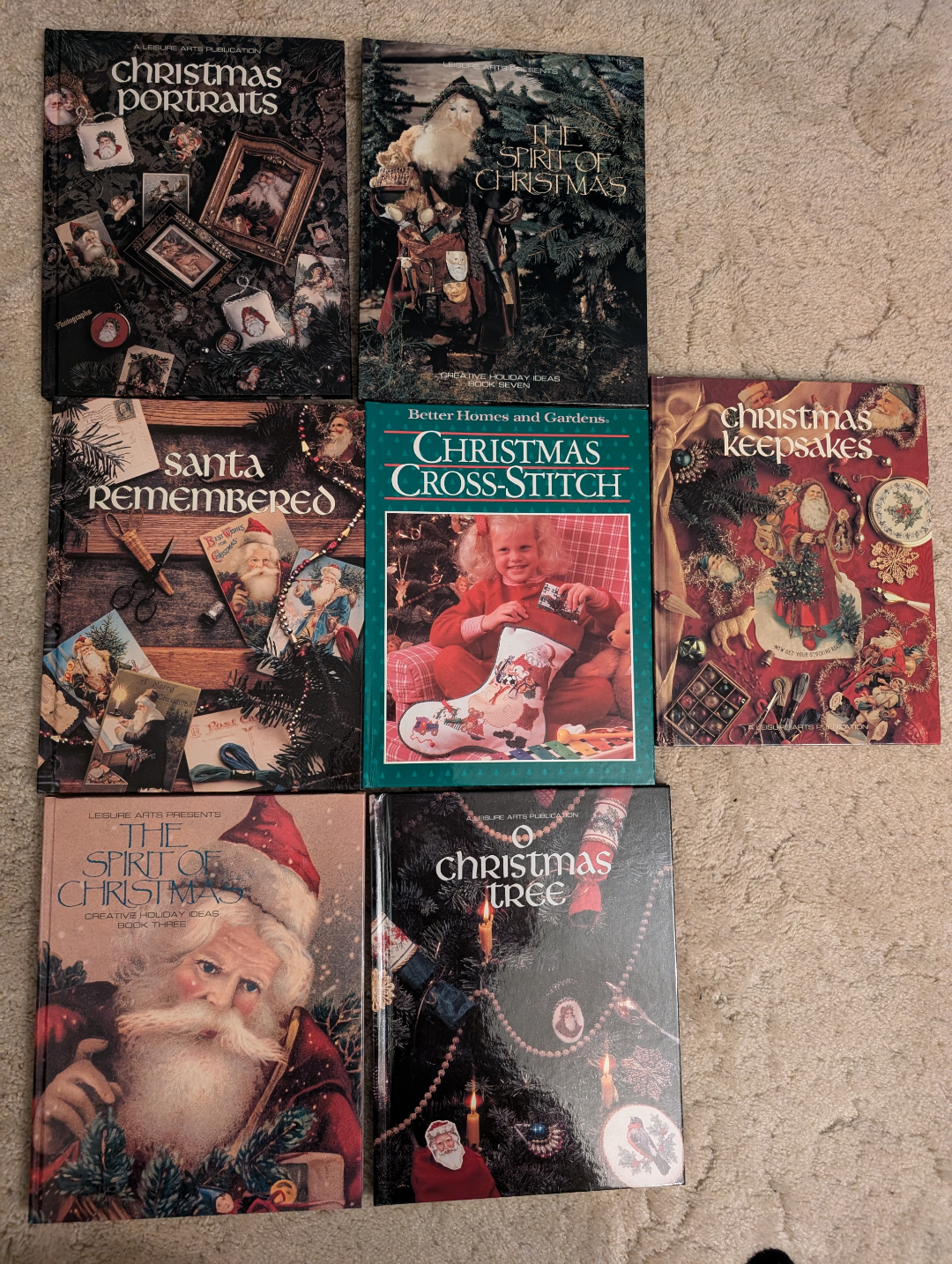 Set 8 -  7 Mixed Christmas Cross Stitch Book