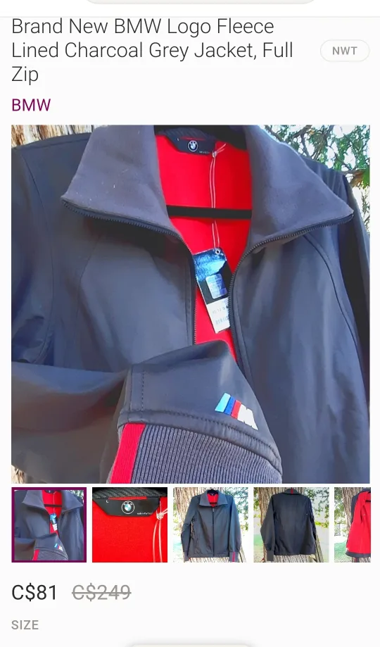 Giftable Brand New W Tags - BMW Jacket image indicator(5)