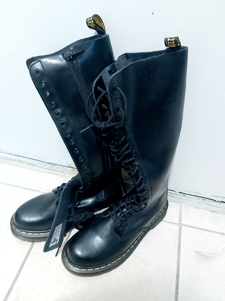 Dr. Martens Black Knee High Boots