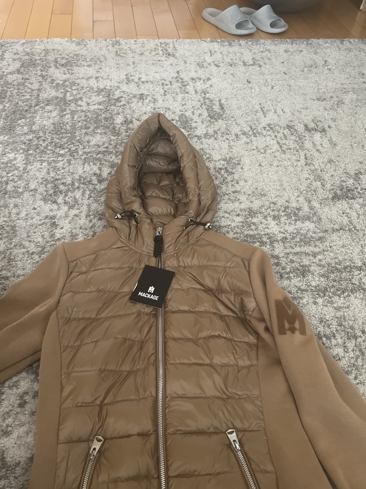 Mackage Mixed  Media Brown Puffer Jacket (L)