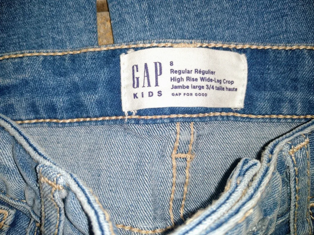 Brand New Girl's 3/4 Length Blue Jeans (Cropped) image indicator(4)