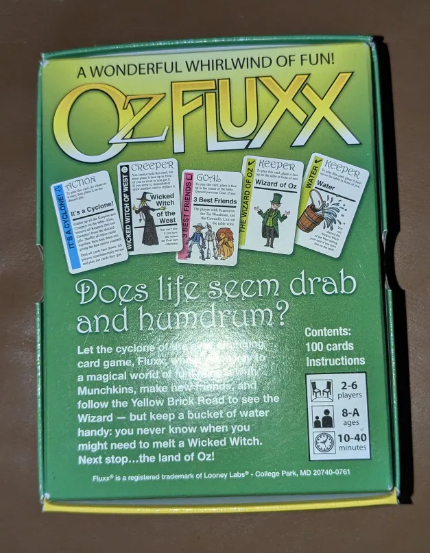 Oz Fluxx Card Game - New #freecycle image indicator(2)