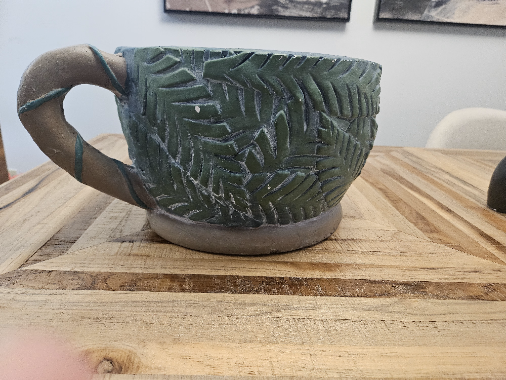 Green Ceramic Planter - photo 2