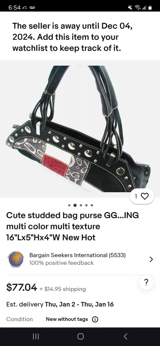 Studded bag purse GG...ING multi color multi texture image indicator(4)