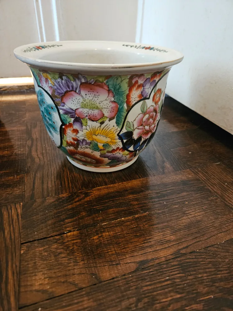 Vintage Chinese Porcelain Planter ❤️ thumbnail
