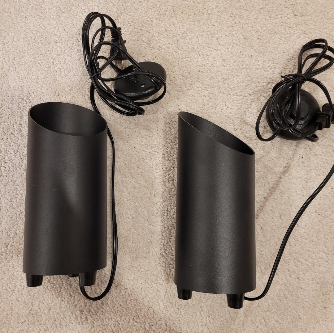 Set of 2 Black Indoor Lights