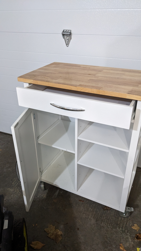 Kitchen Cart with Butcher Block Top - photo 2