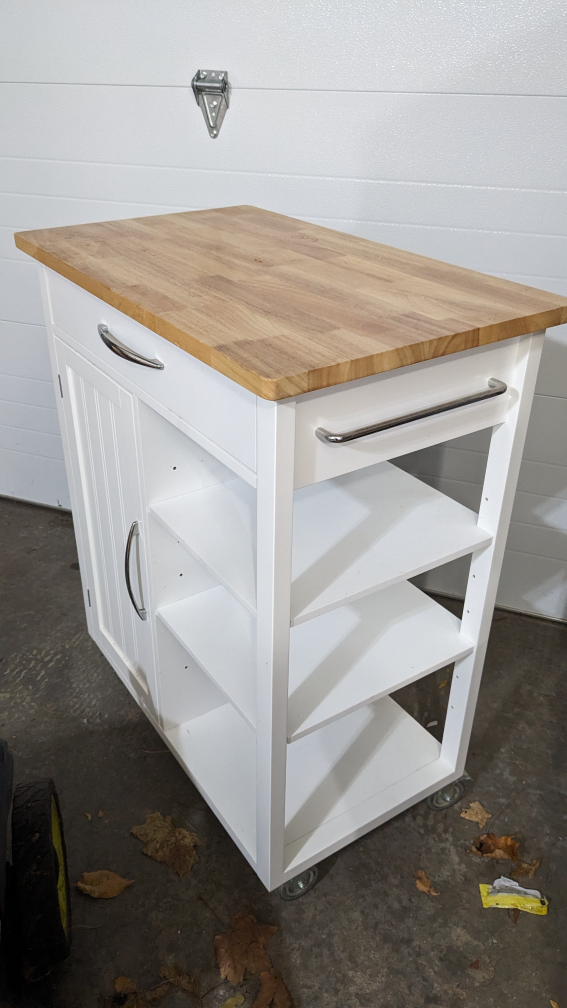 Kitchen Cart with Butcher Block Top - photo 3