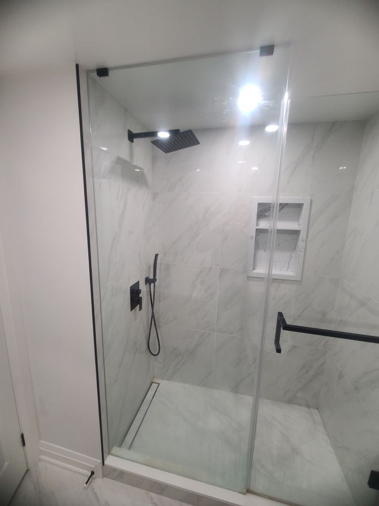 Frameless Shower Door  fits 85 1/4" by 58
