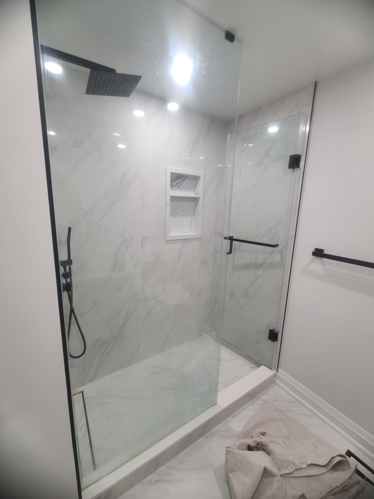 Frameless Shower Door  fits 85 1/4" by 58 - photo 4