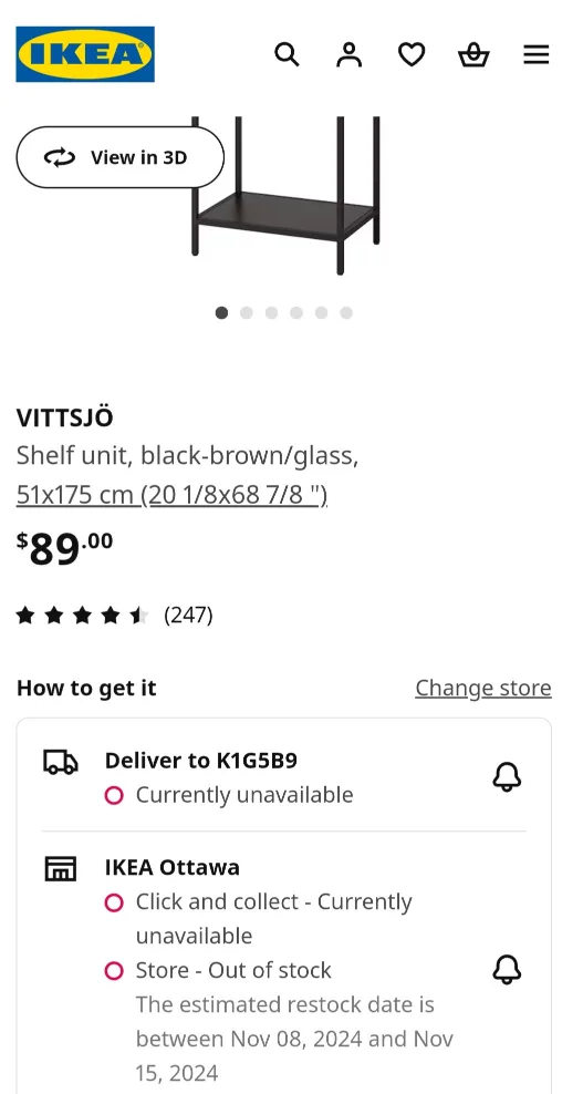 IKEA VITTSJÖ Shelf Unit image indicator(5)