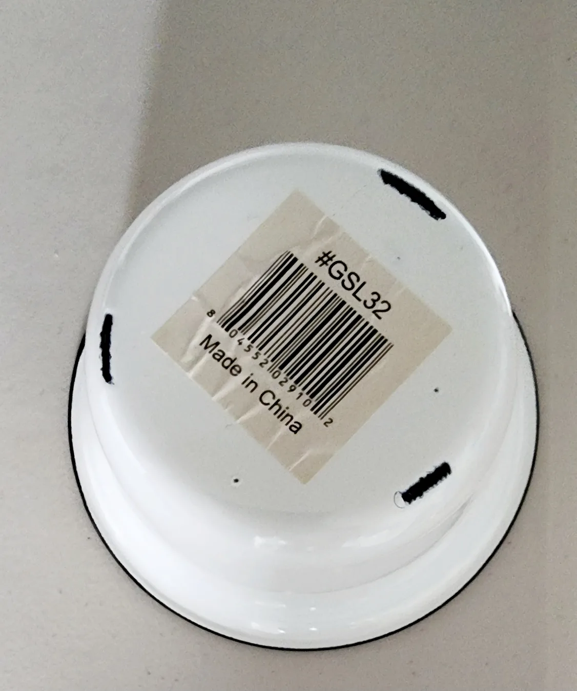 Farmhouse White Enamel Soap Dish with Black Trim image indicator(4)