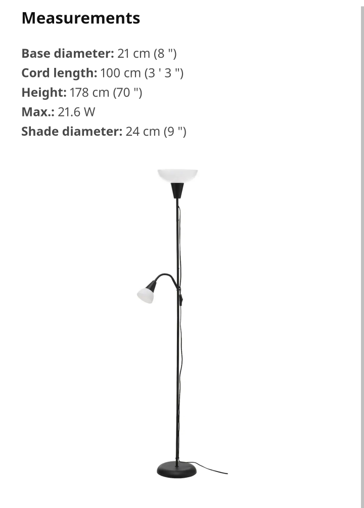 IKEA Tagarp Floor lamp (light bulbs included) - photo 2