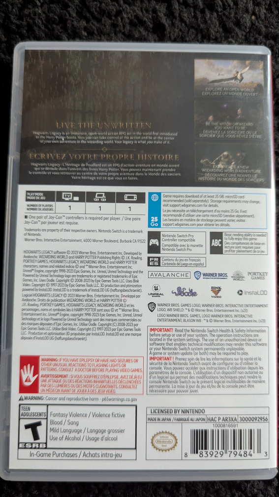 Hogwarts Legacy Nintendo Switch Game - photo 2