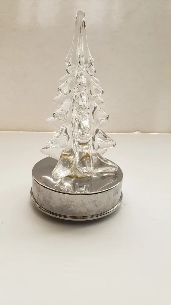 Glass Christmas Tree Music pedestal image indicator(2)