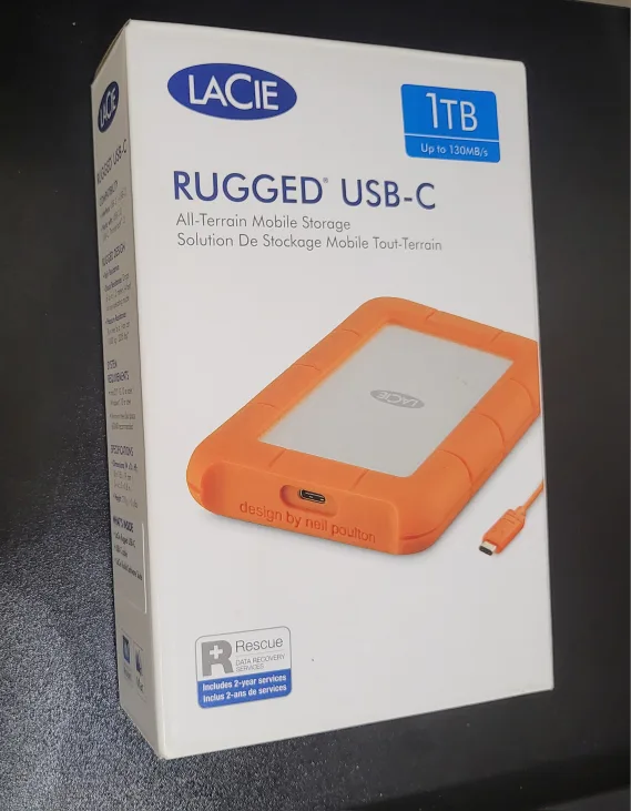 🧡 Boxed with Invoice - USB-C 1TB External Hard Drive image indicator(2)