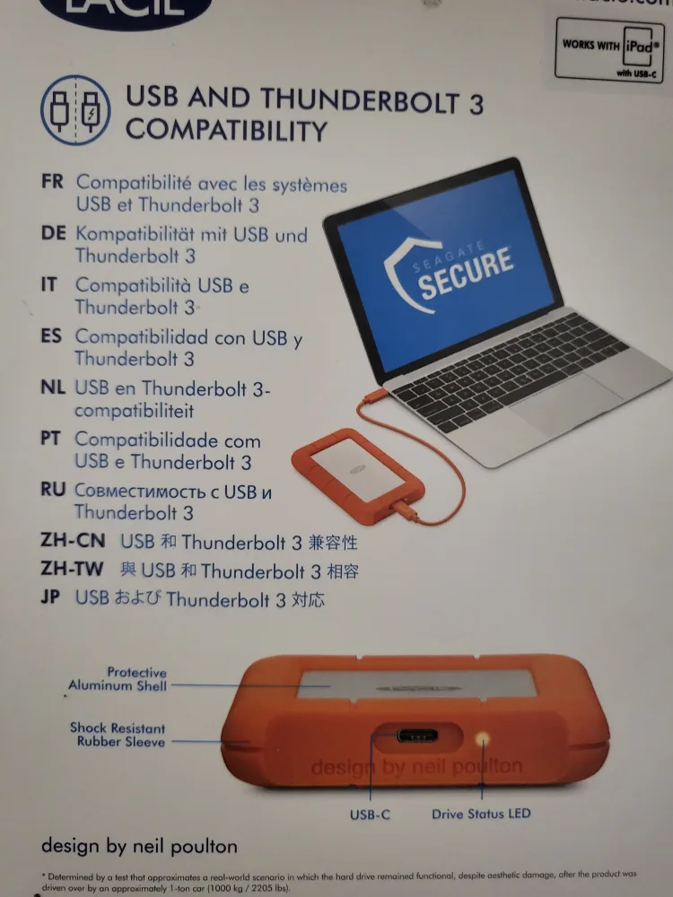 🧡 Boxed with Invoice - USB-C 1TB External Hard Drive image indicator(4)