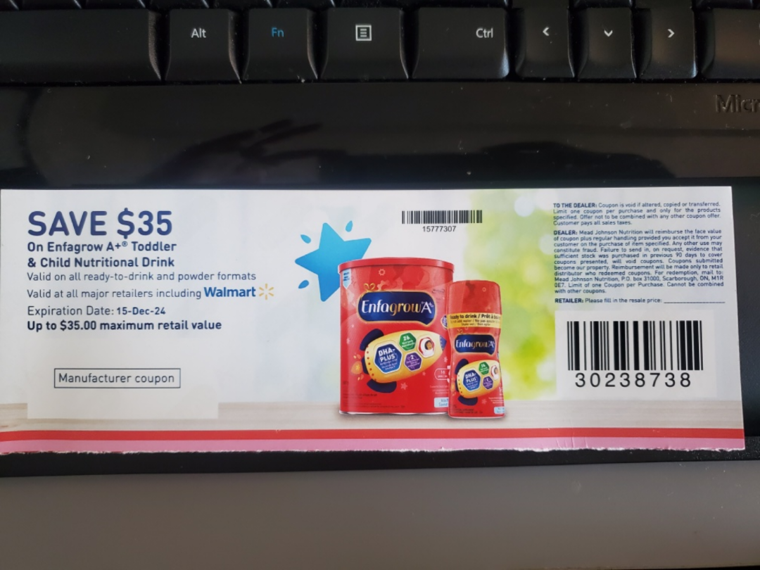 $35 Enfagrow A+ Toddler and Child Nutritional Drink Coupon