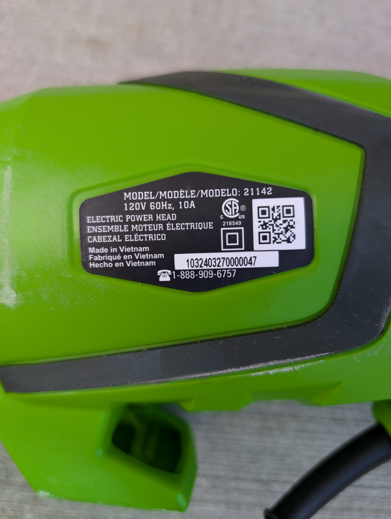GreenWorks 10Amp 18inch Corded String Trimmer