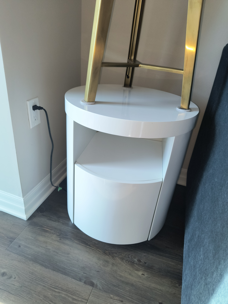 White Round Nightstand- TWO - photo 5