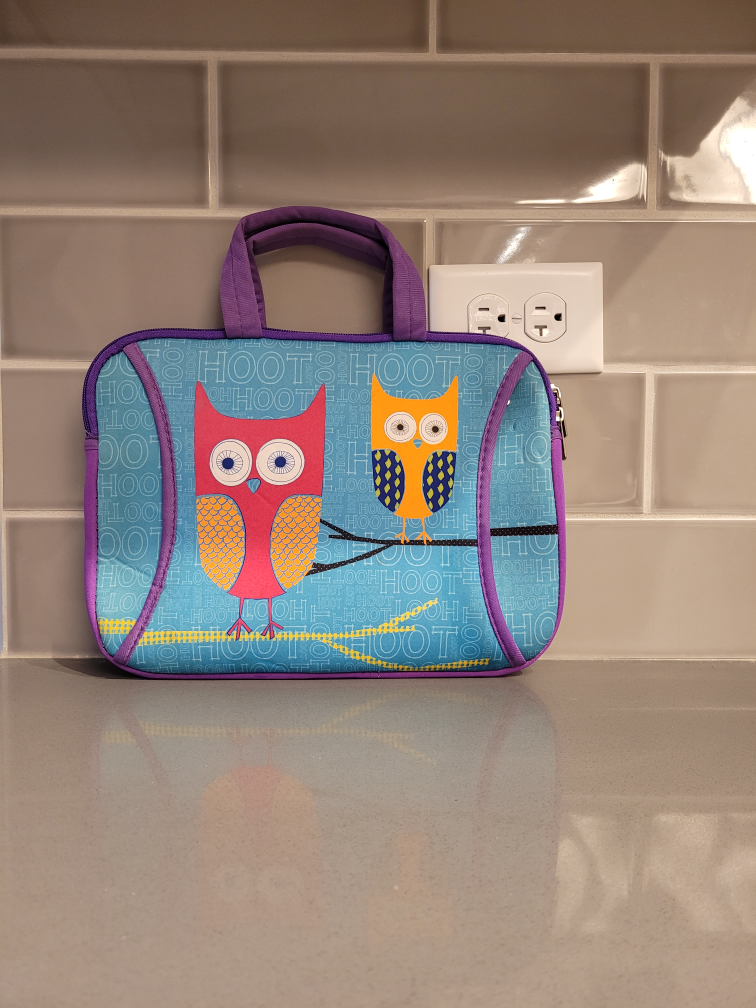 Owl Zipper Bag Tablet, IPAD, Kindle