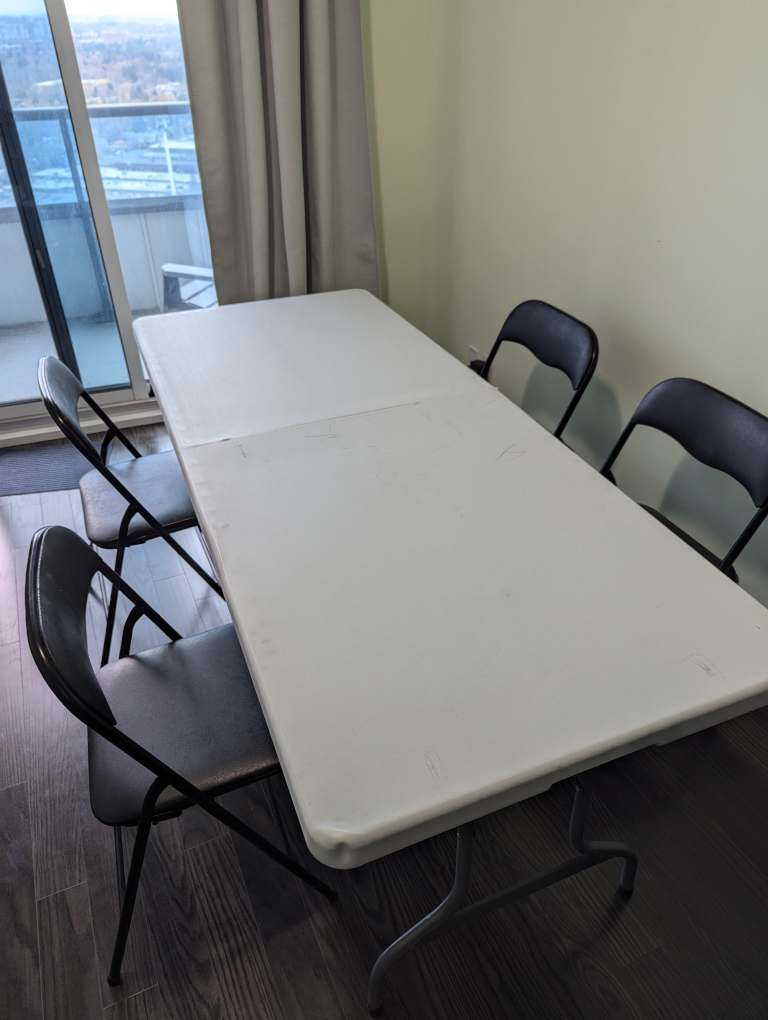 Folding Table and 4 Chairs Set