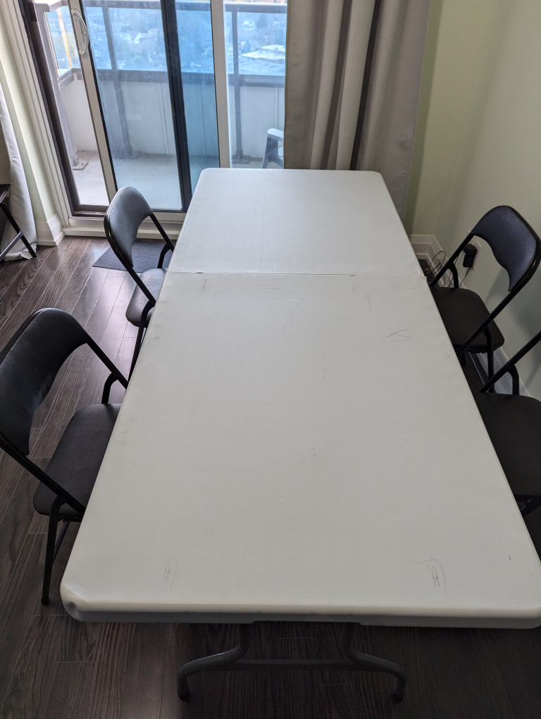 Folding Table and 4 Chairs Set - photo 3