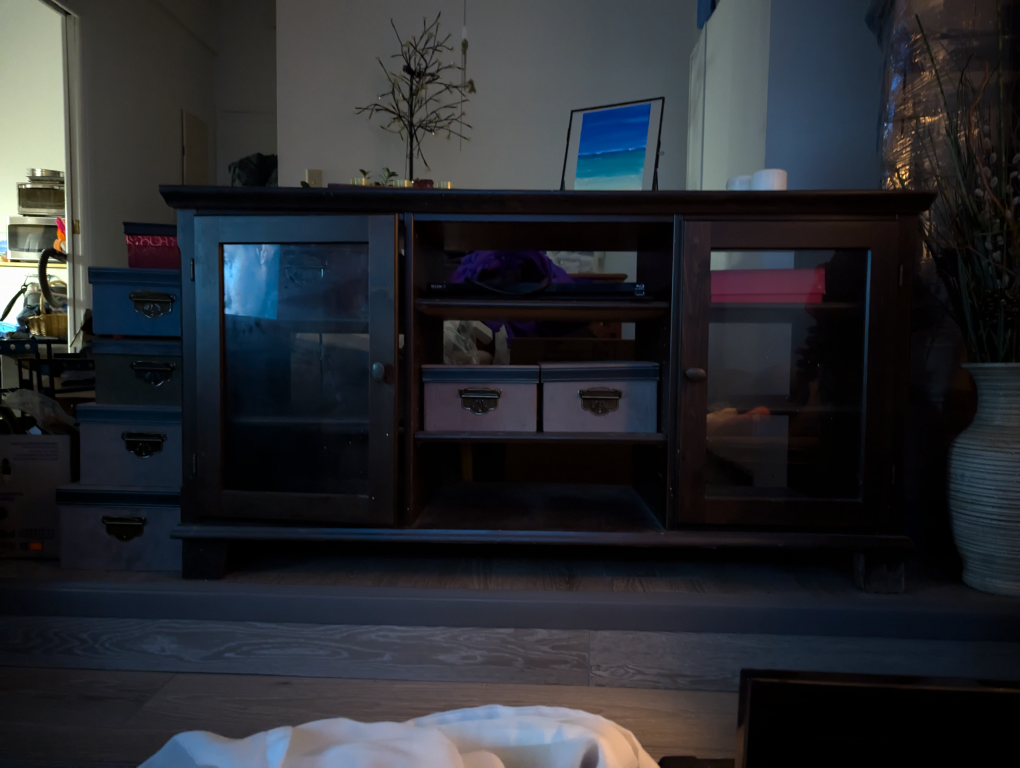 Entertainment Unit with Glass Doors