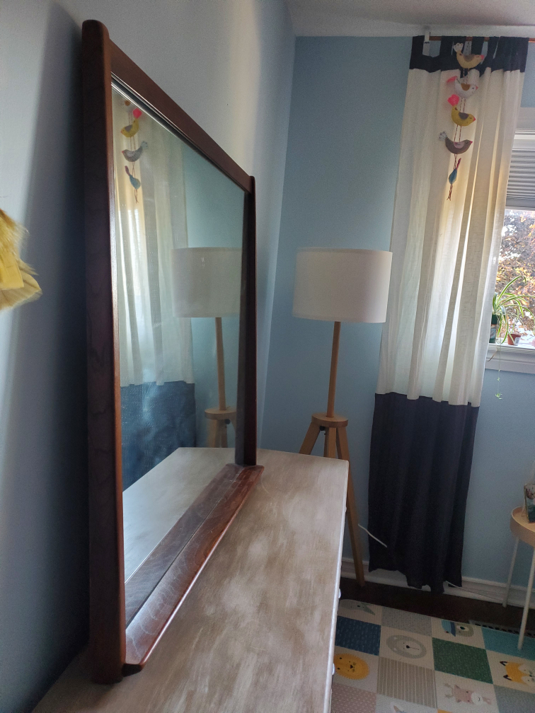 Large Vintage Wooden Mirror - photo 2