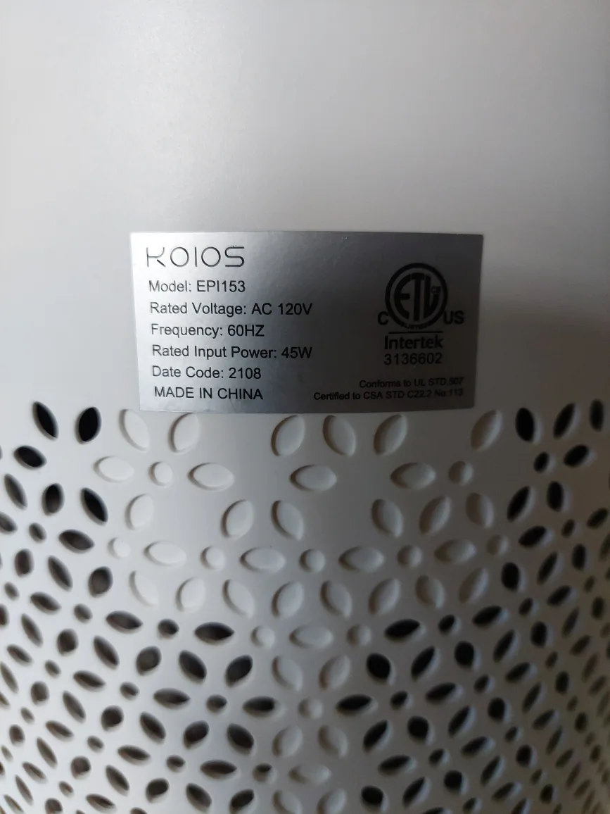 KOIOS EPI153 Home Air Purifier image indicator(4)