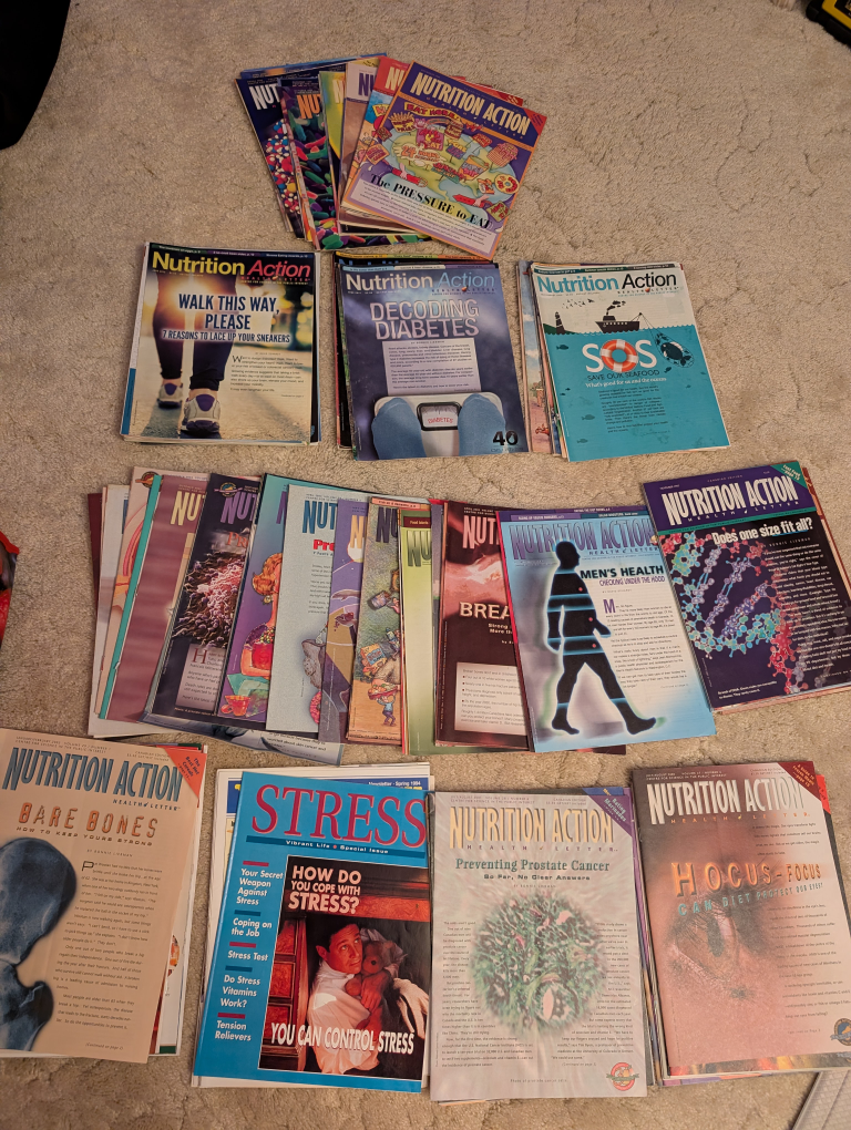 Lots of Nutrition Action Magazines
