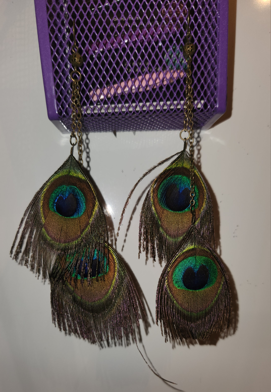 Peacock Feather Earrings #freecycle