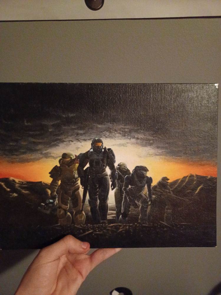 small halo reach painting *hand painted*