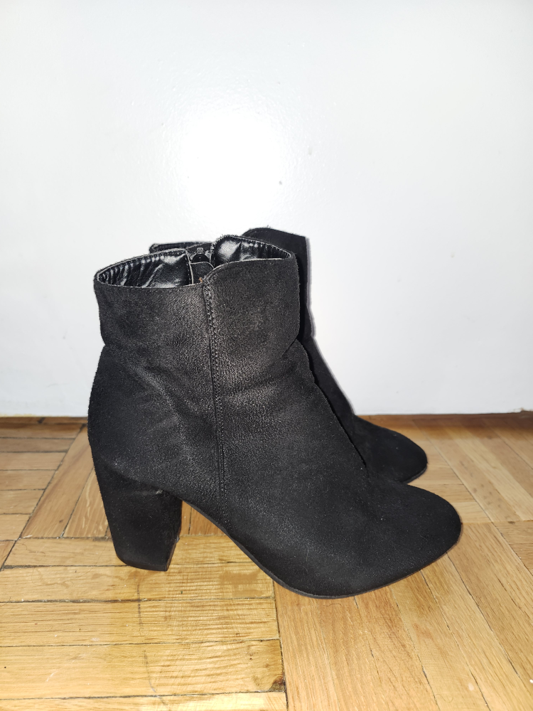Black Suede Booties - photo 2
