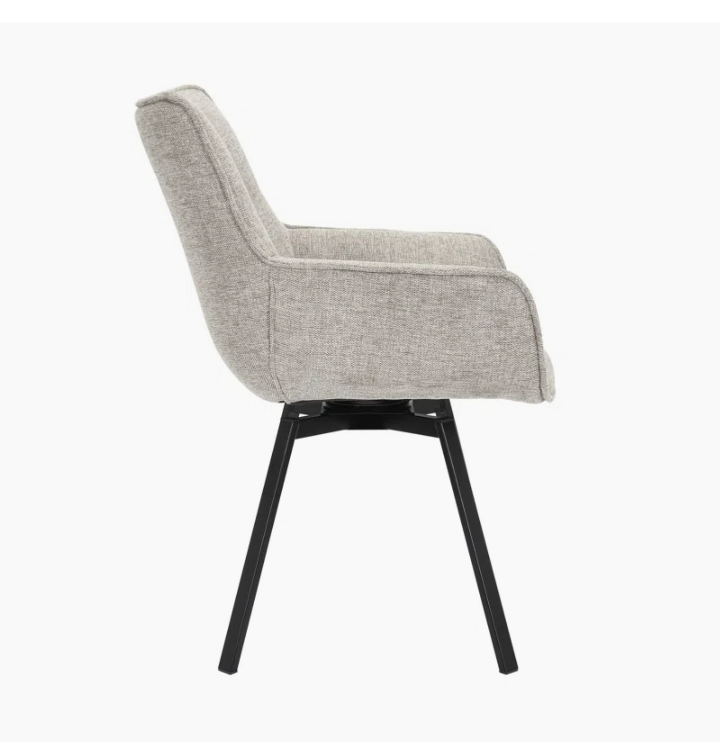 Swivel Dining Chair - Grey / White - photo 4
