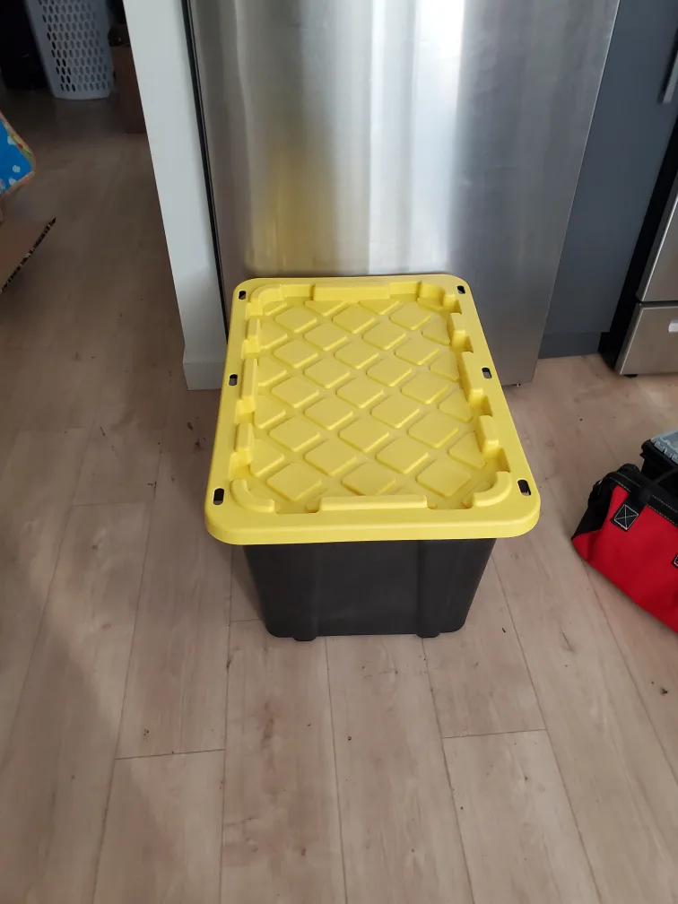 Yellow and Black Storage Bin🧡 thumbnail