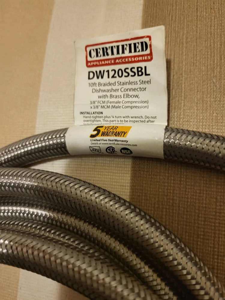 Certified Appliance Accessories Dishwasher Supply Line X2 image indicator(3)