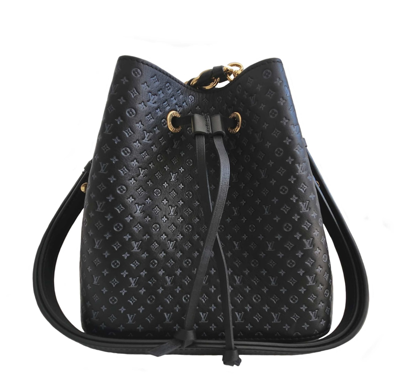 Louis Vuitton Black Calfskin Nanogram Neonoe BB Bag