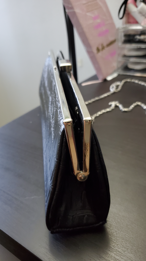 Black Clutch with Chain - photo 4
