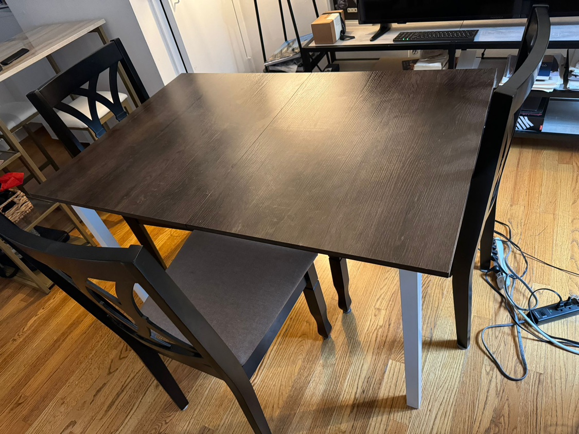 Folding Table with Four Chairs