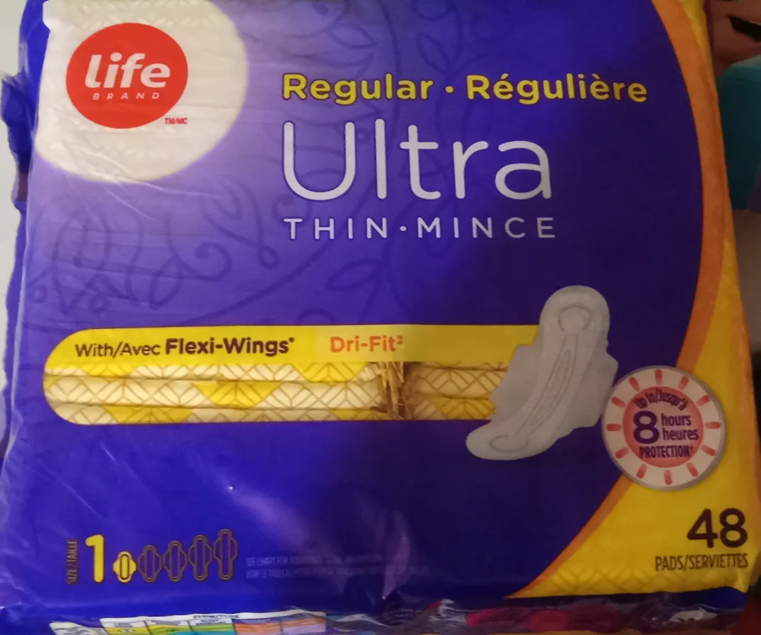 Life Brand regular Ultra Thin with wings size 1 pads thumbnail