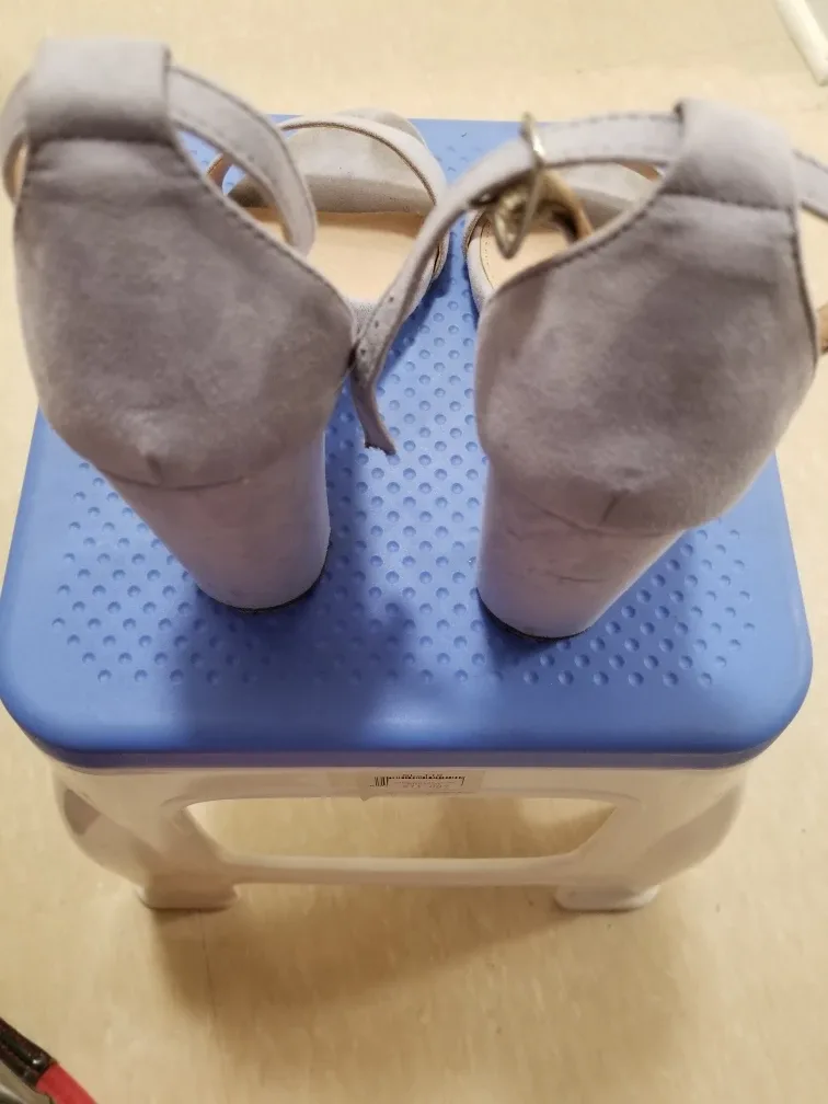 Grey Suede Heeled Sandals image indicator(3)