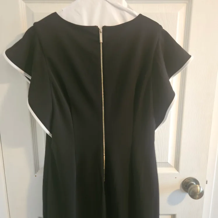 Calvin Klein Black Dress with White Trim image indicator(3)