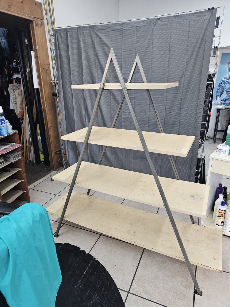Metal and Wood Shelf Unit