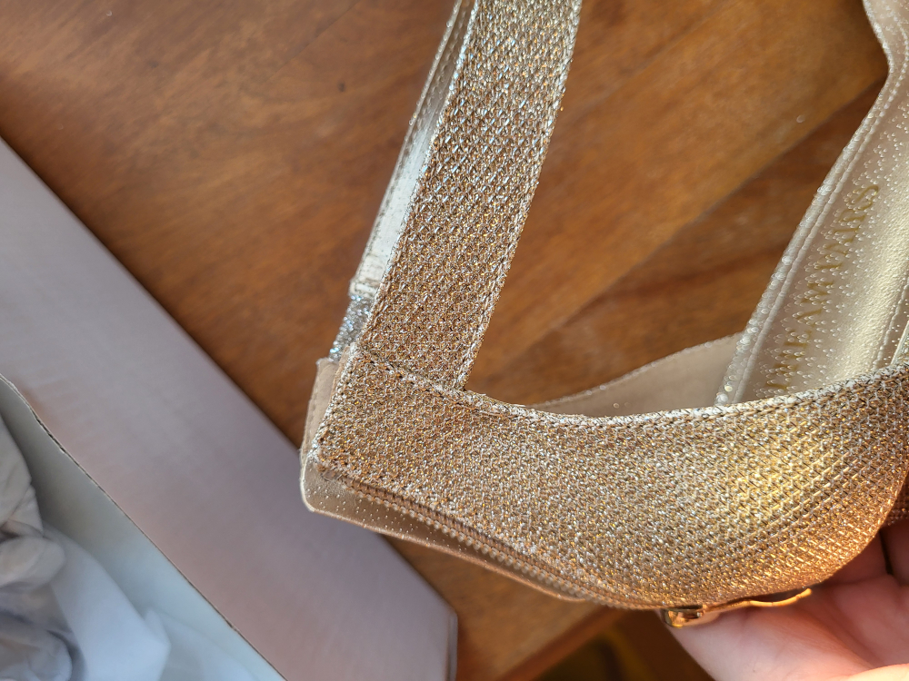 Gold Glitter Ankle Strap Heels - Dream Pairs - photo 2