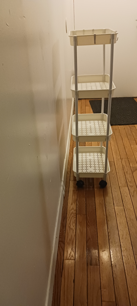 White 4-Tier Rolling Utility Cart - photo 2