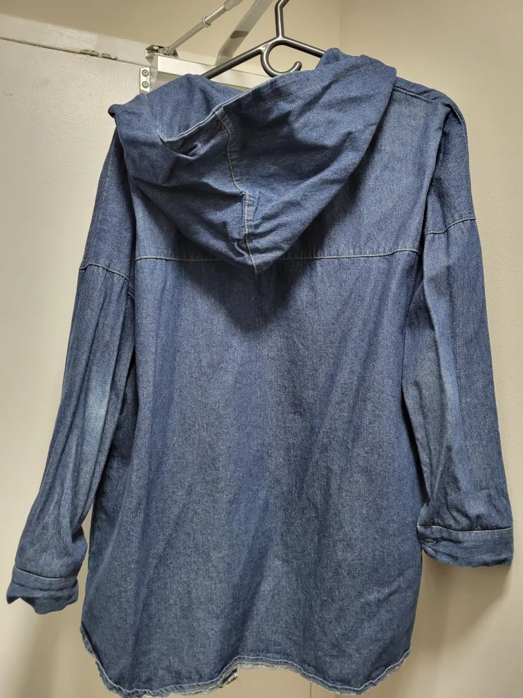 Nooul Denim Button Up Shirt with Hood image indicator(3)