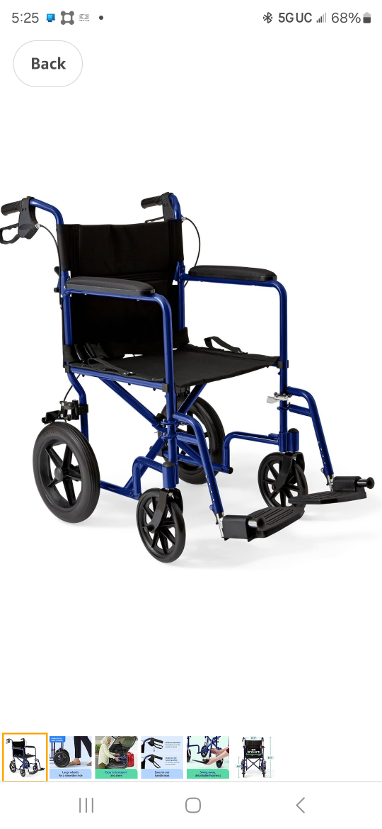 Folding Transport Wheelchair