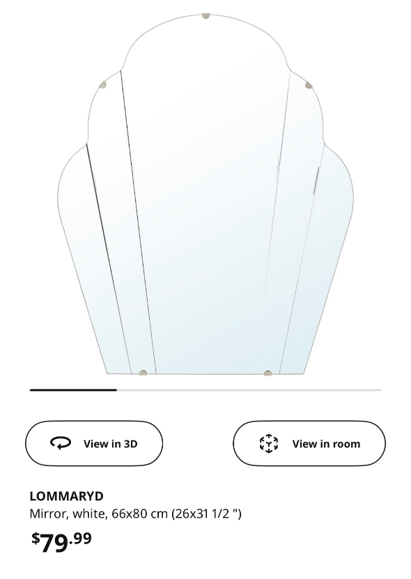 IKEA LOMMARYD Mirror, White - photo 2